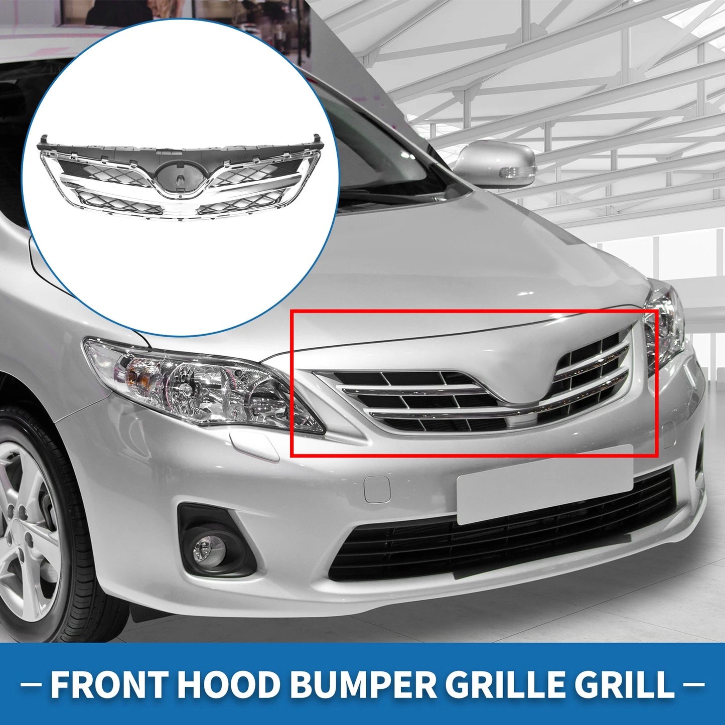 Hood Bumper Grille for Toyota Corolla (2010)
