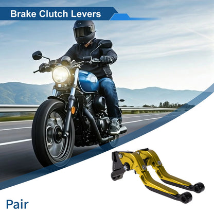 Brake Clutch Lever for Kawasaki ZZR600 Gold Tone Black