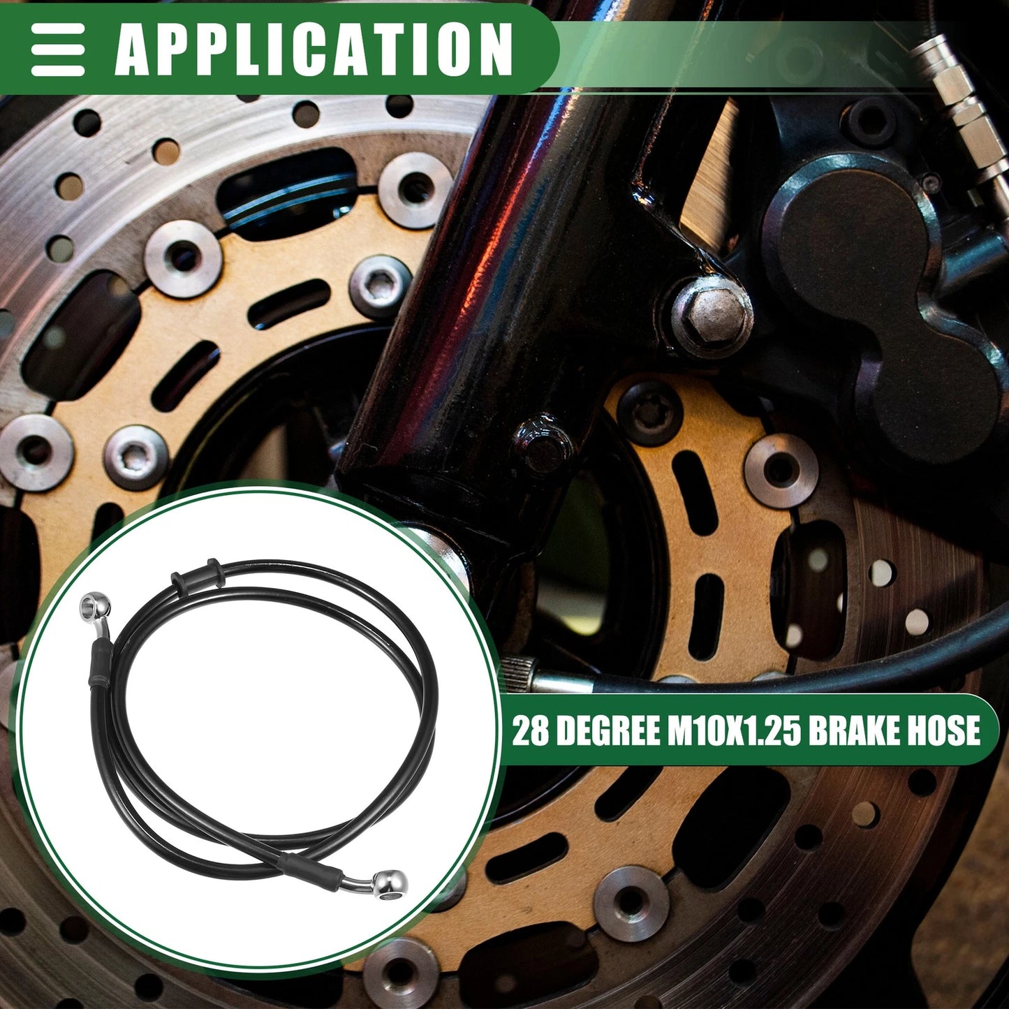 120cm Motorcycle Braided Hydraulic Brake Line Oil Hose