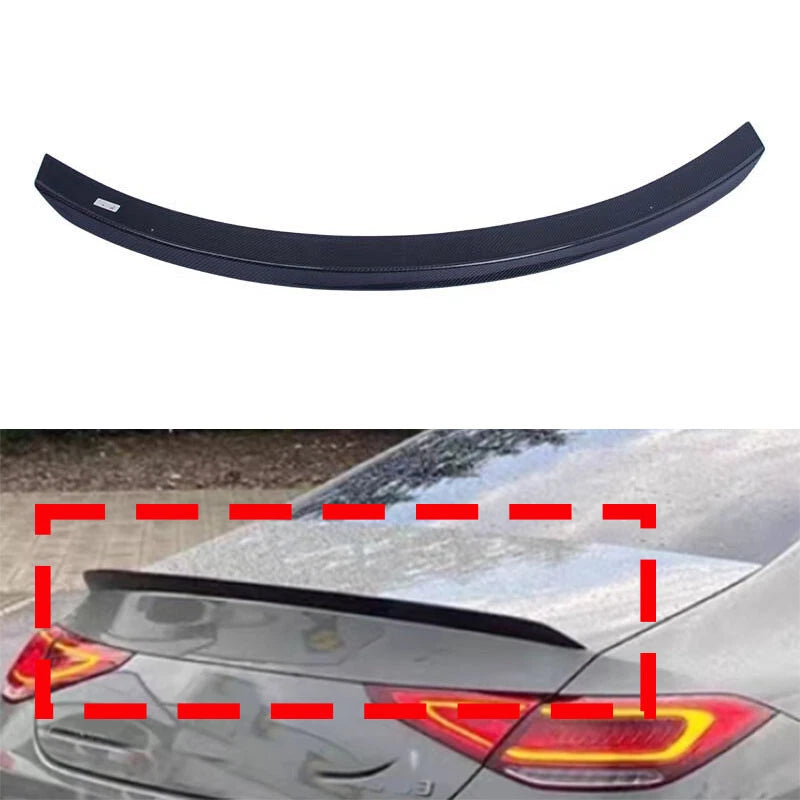 Real Carbon Fiber Rear Wing Trunk Spoiler for Benz CLS450 CLS53 C257 2019-2023