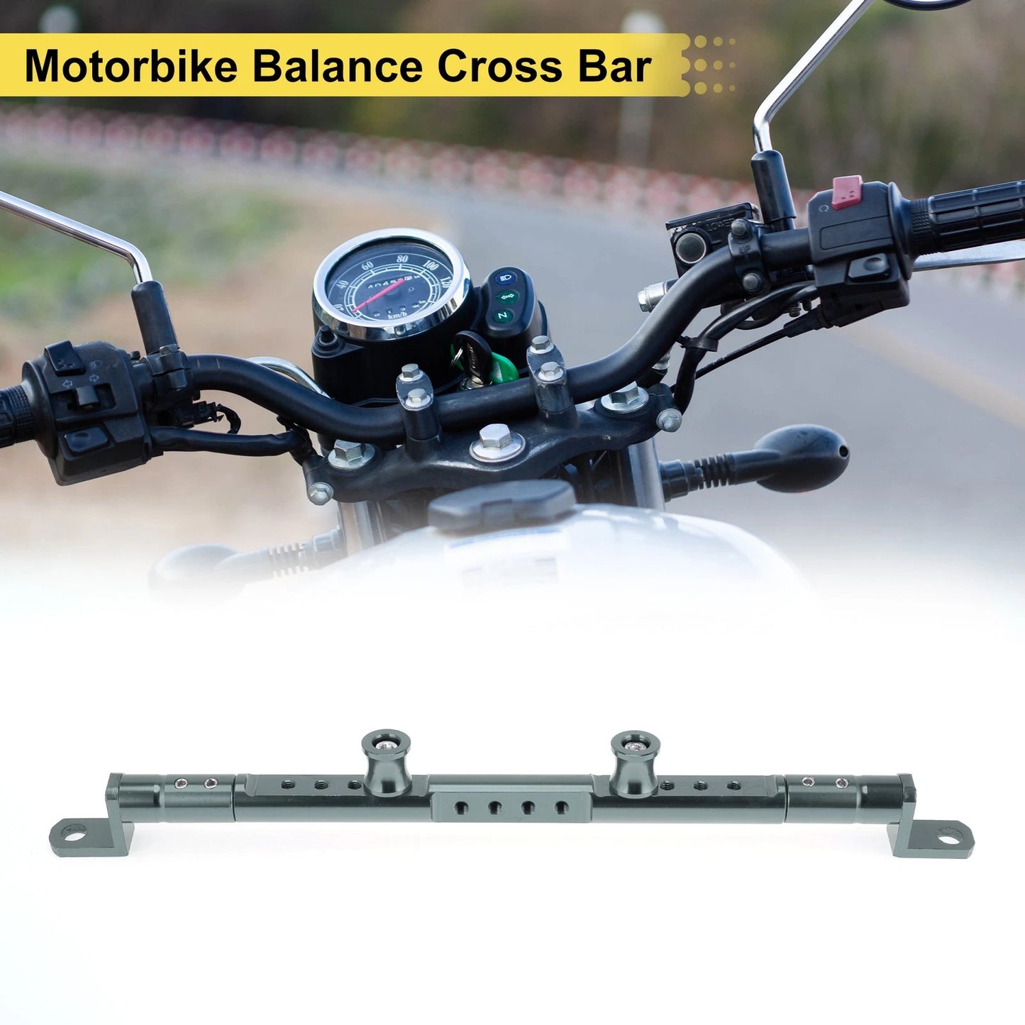 Balance Bar / 10mm Dia / Titanium Tone for Motorcycle