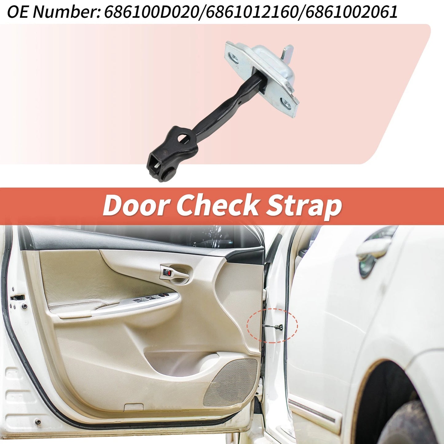 Front Left/Right Door Check Strap for Toyota Corolla (2003-2009)