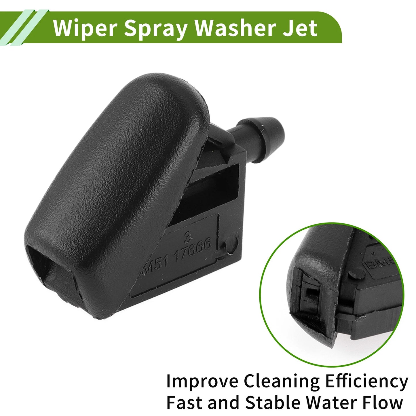 Windshield Washer Nozzle & Hose Connector for Ford