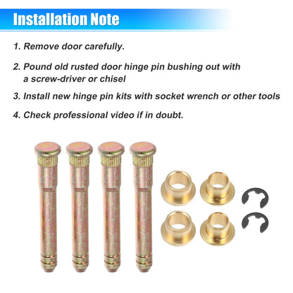 Door Hinge Pin & Bushing Repair Kit for Honda Civic (1988-2011)