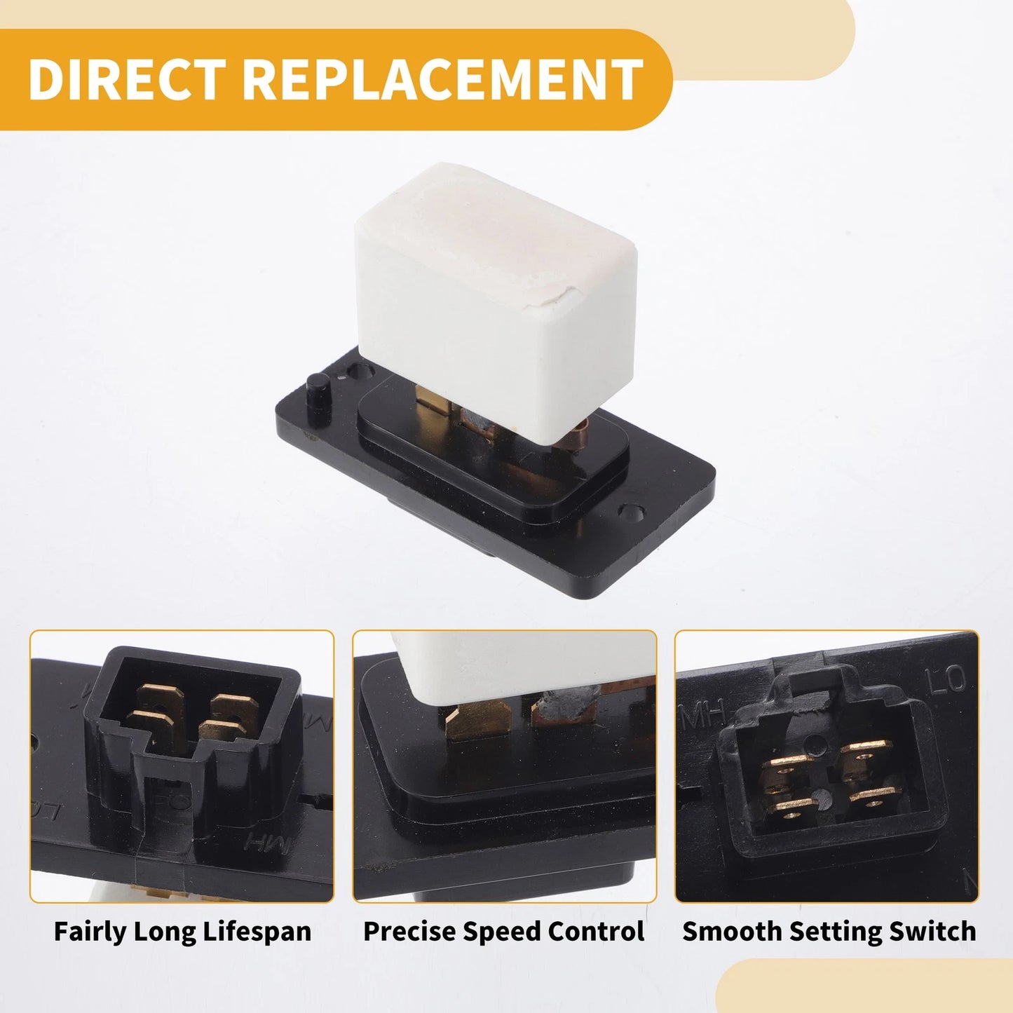 Blower Motor Resistor for HVAC (1 Pcs) - Compatible with Various Models