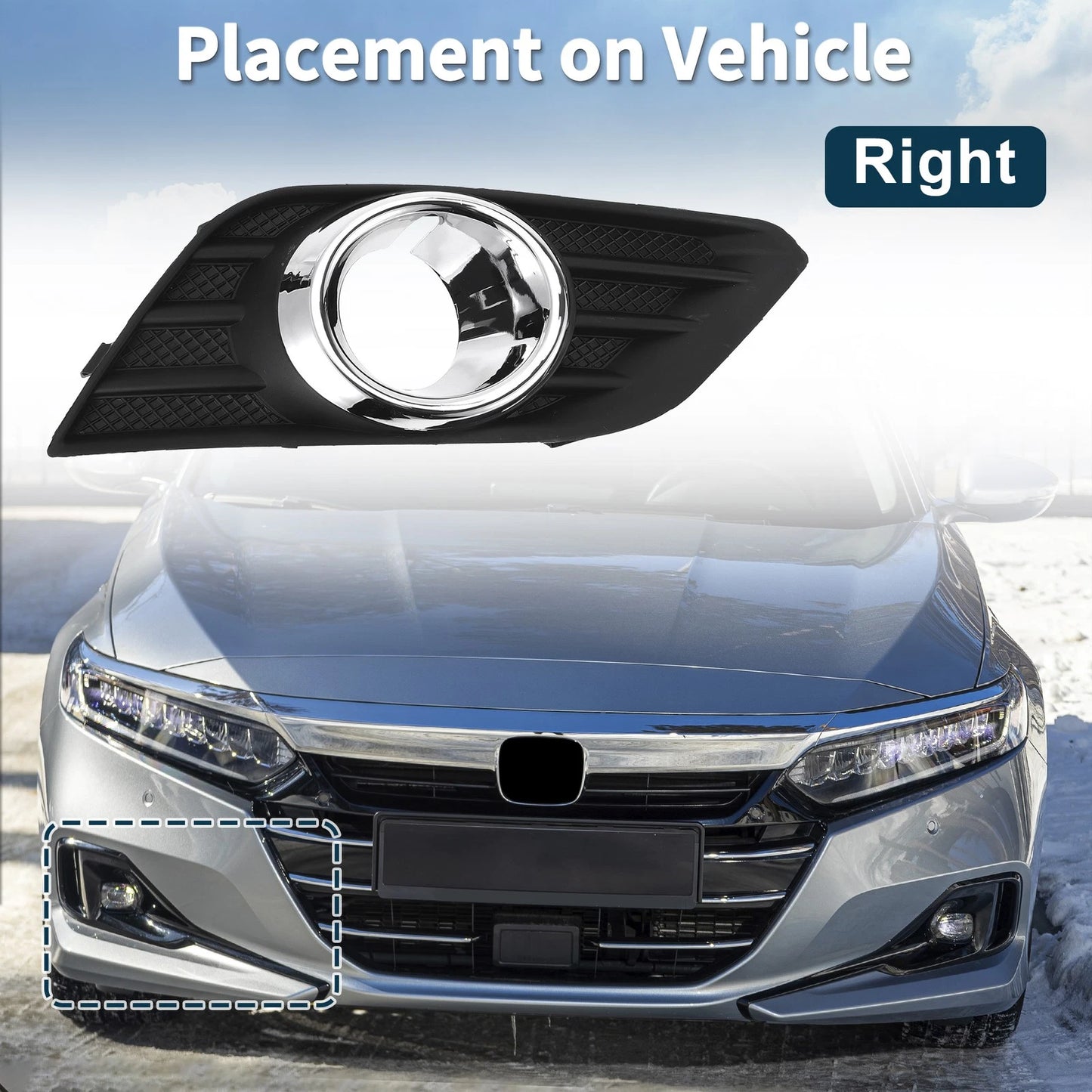 1 Pc Car Front Right Fog Light Grill for Buick Encore (2013–2016)