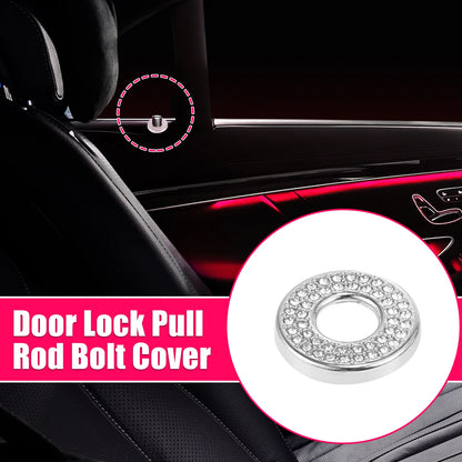 4pcs Bling Car Door Lock Pull Rod Covers for Mercedes-Benz C Class (2015-2019)