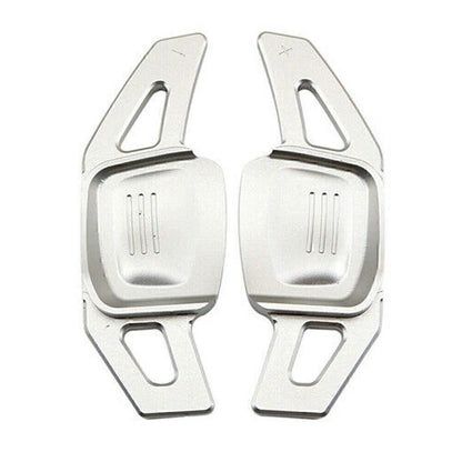Silver Steering Wheel Paddle Shifter Extensions for VW Tiguan Golf 7 Passat