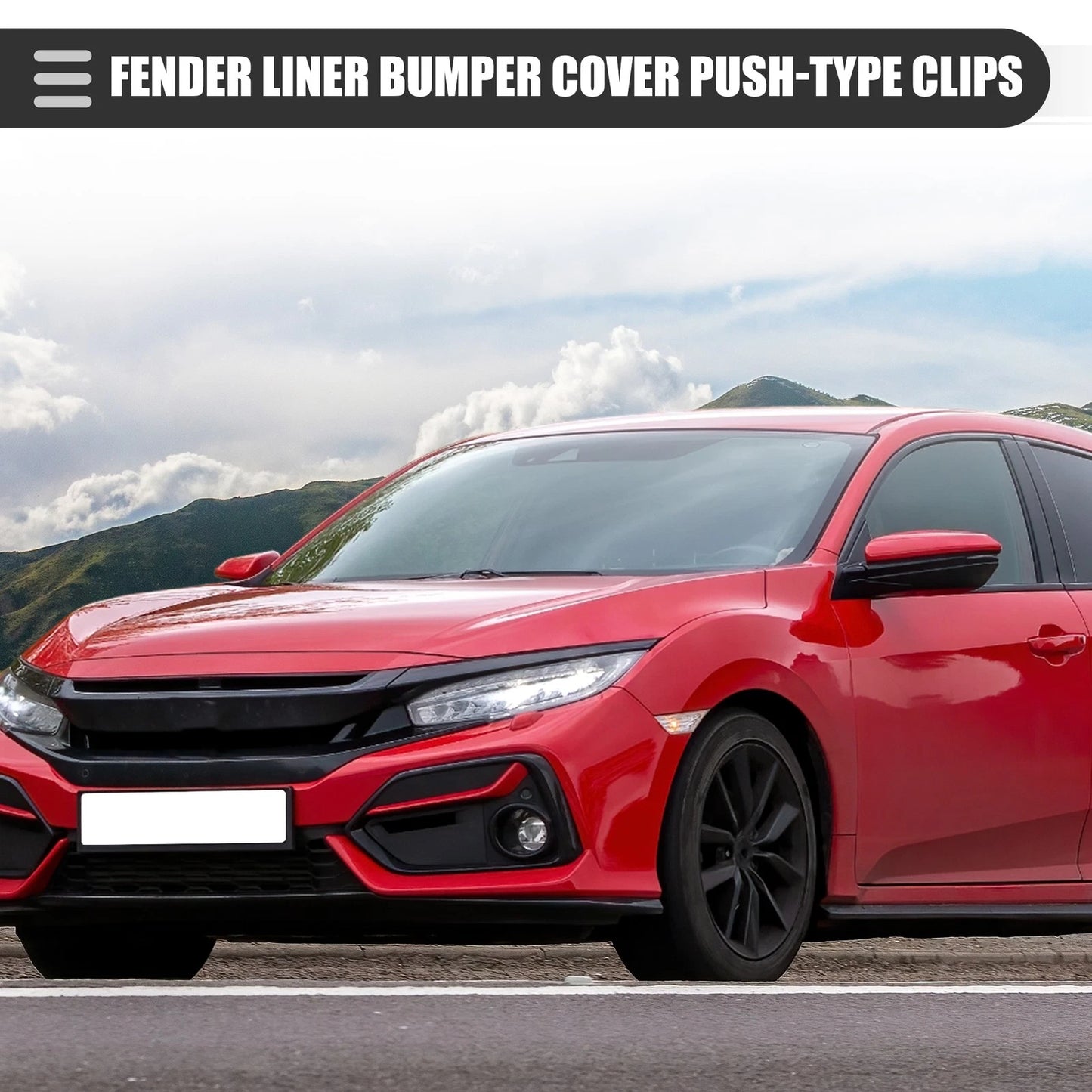 30 x Fender Liner Bumper Cover Push-Type Clips for Honda (No. 90667TC0U01ZA)