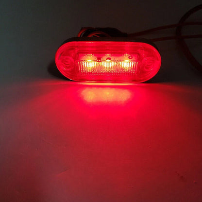 12V Red LED Side Marker Turn Signal Light for Truck Trailer RV Boat