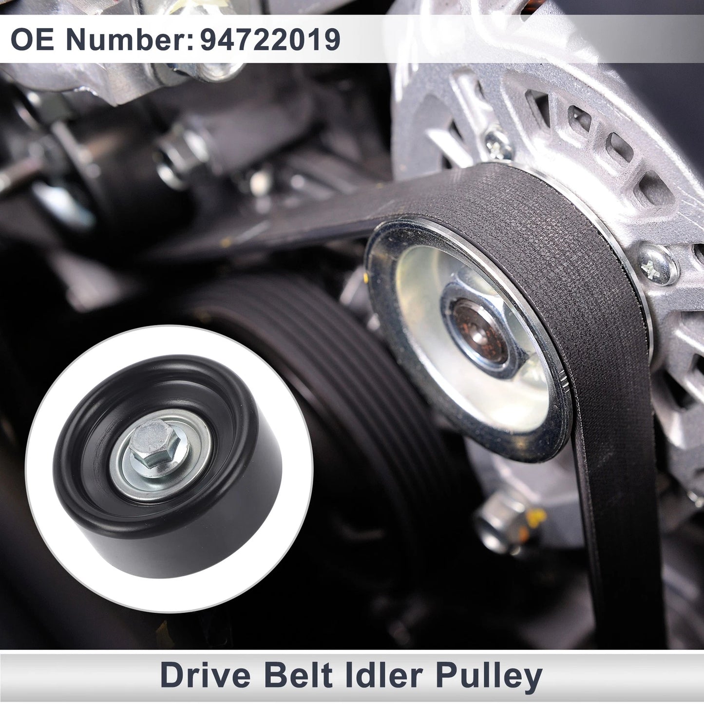 Drive Belt Idler Pulley for Jeep Wrangler (2007-2018) Black 1 x Piece