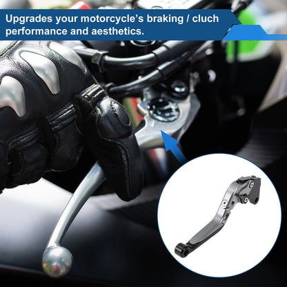Pair Adjustable Short Long Brake Clutch Levers for Yamaha WR125X Titanium Black