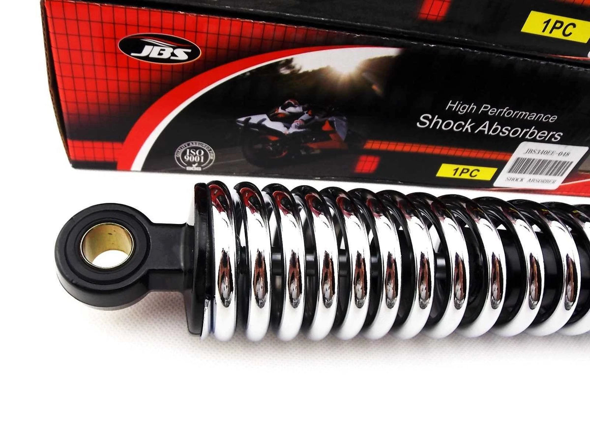 340mm JBS Black/Chrome Shock Absorbers for KTM Penton 125 MX Enduro