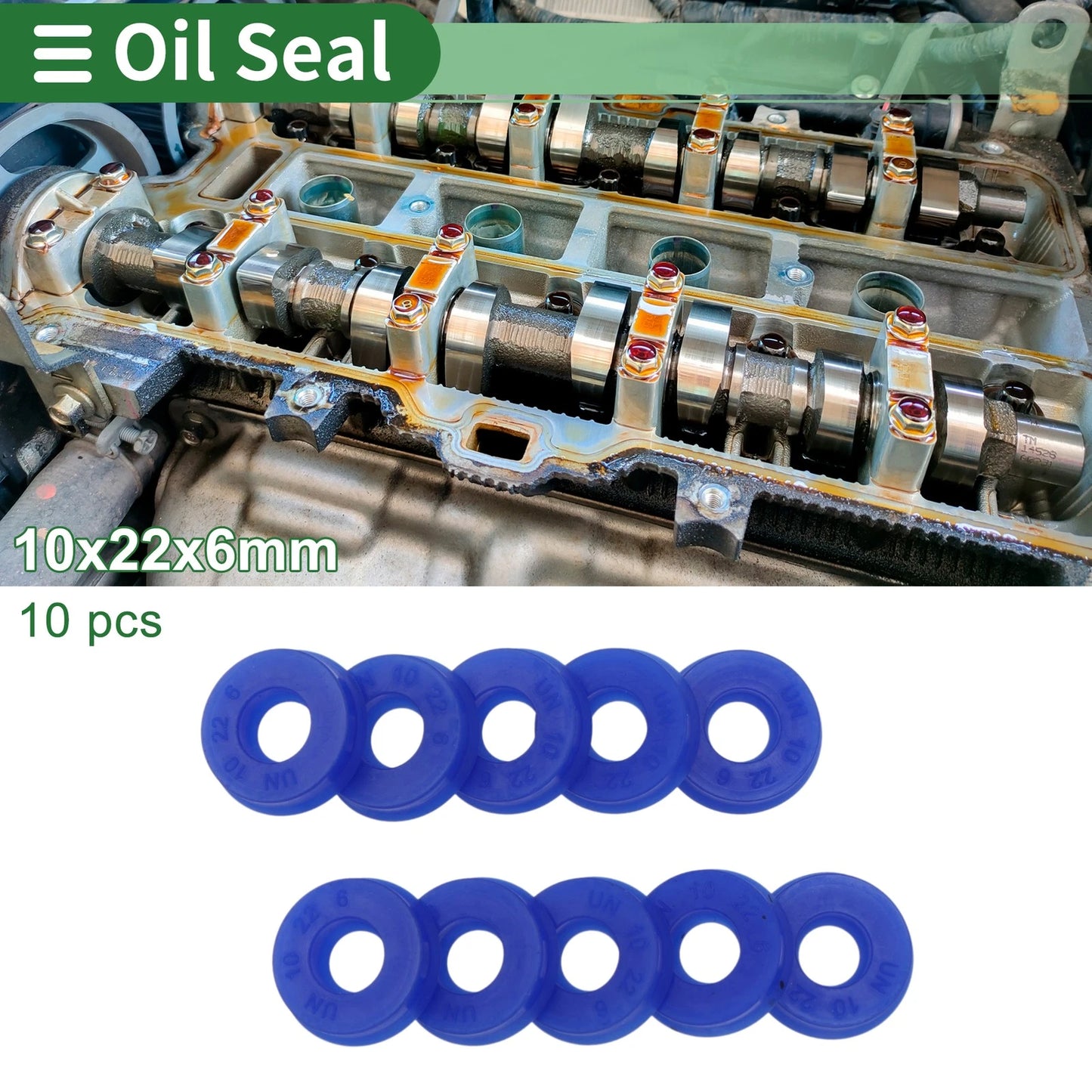 Oil Seal / 10x22x6mm / Seal Ring Rotary Shaft TPU 10 Pcs for MakeModel