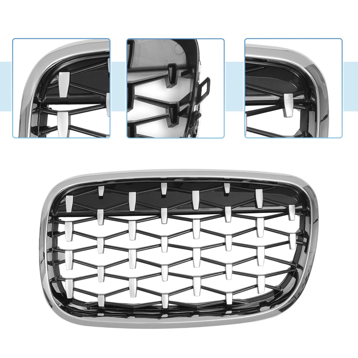 Front Hood Bumper Grille for BMW X5 X6 (2007-2013) - 1 Pair
