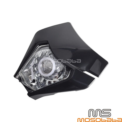 Enduro Dirt Bike LED Headlight Fairing for 200-450 EXC Six Days KX KLX WR YZ (200-2023)