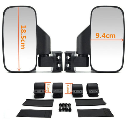 Rear View Mirrors Black Adjustable UTV for Polaris