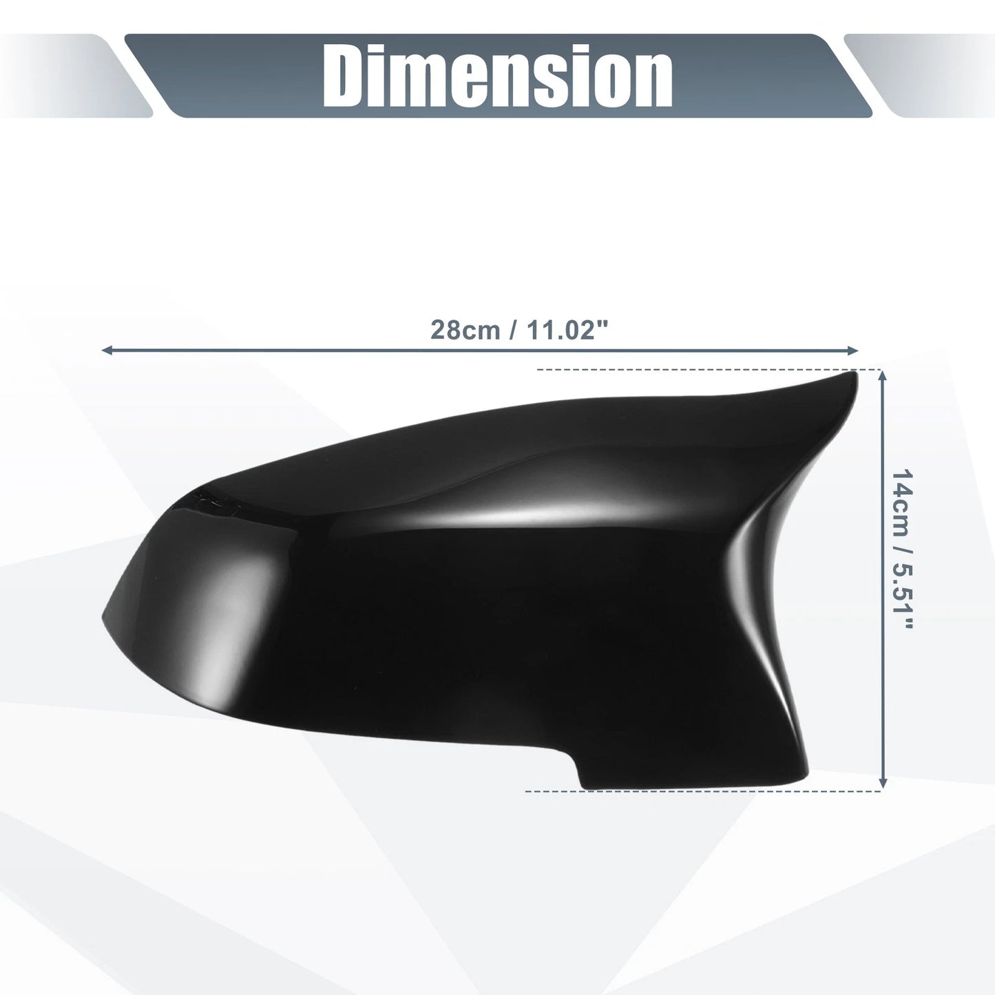 Rearview Mirror Cover Cap Gloss Black for BMW F10 F18 550i 650i 740Li (2011-2017)