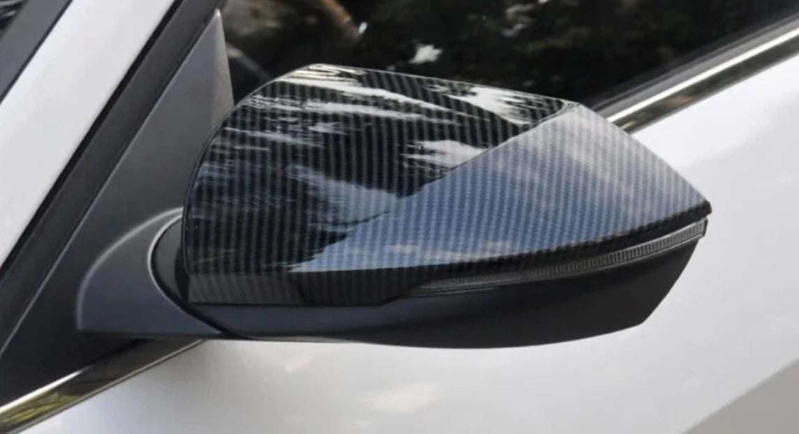 Rearview Mirror Lid ABS Cover Trim for Hyundai Elantra 2021-2024 Carbon Fiber