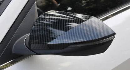 Rearview Mirror Lid ABS Cover Trim for Hyundai Elantra 2021-2024 Carbon Fiber