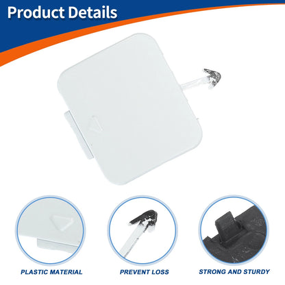 Tow Hook Cover Front Car Bumper for BMW 525i 528i 530i White