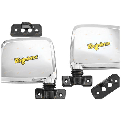 Chrome Skin Mount Door Mirrors for Nissan Patrol GQ (1987 - 1997)