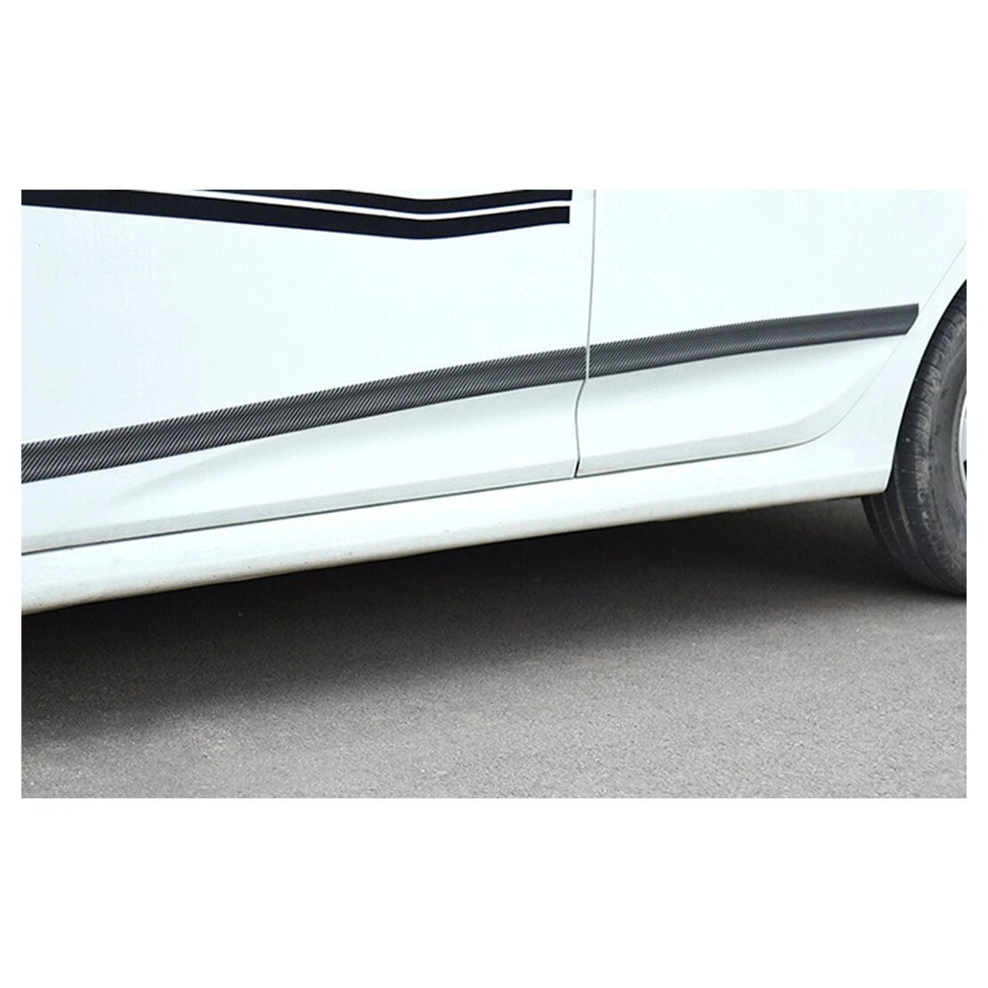 Carbon Fiber Door Sill Scuff Covers for Car (Fits Various Models)