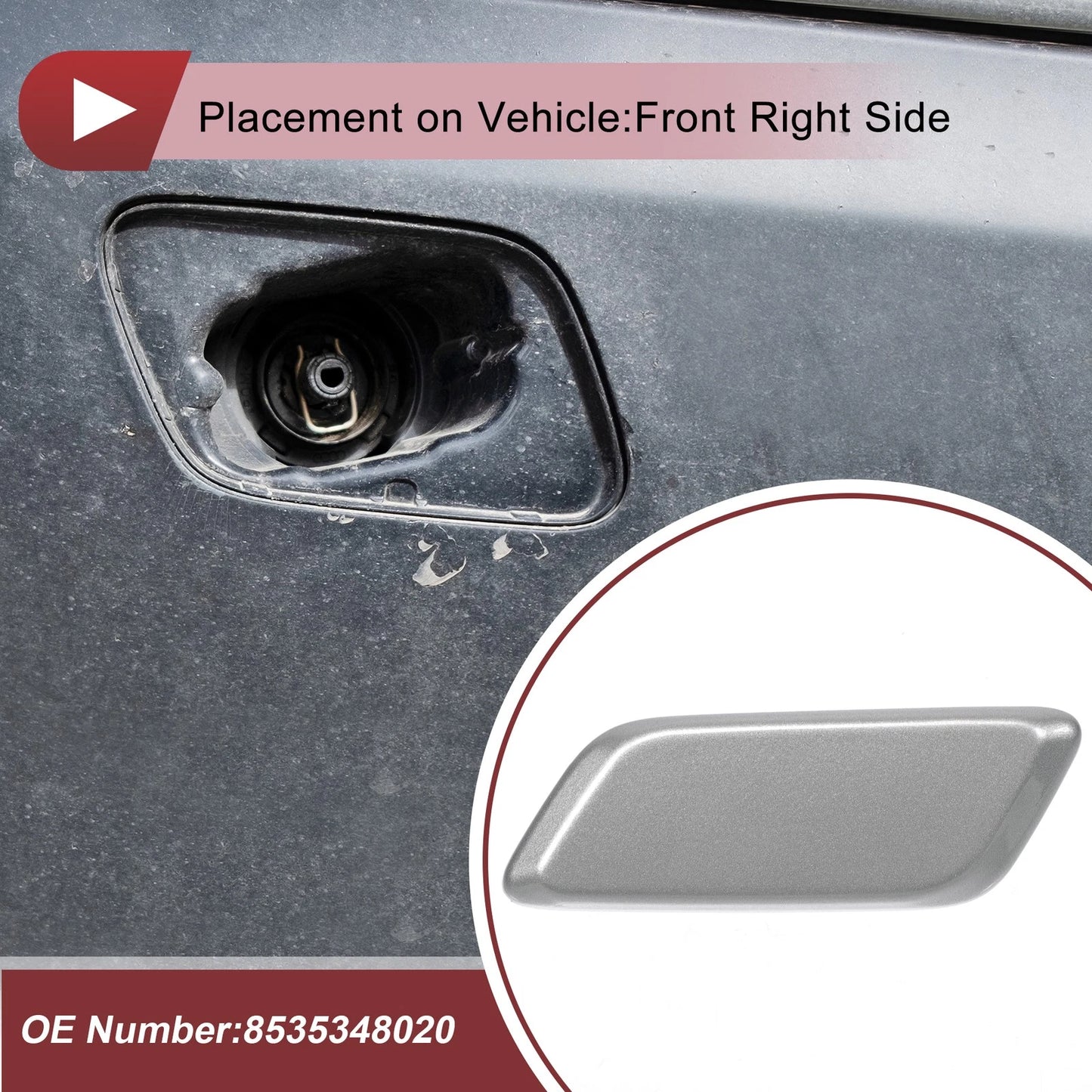 Front Right Headlight Washer Nozzle Cap for Lexus RX350 (2007-2015)