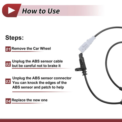 ABS Wheel Speed Sensor for PEUGEOT 607 (2000-2011)