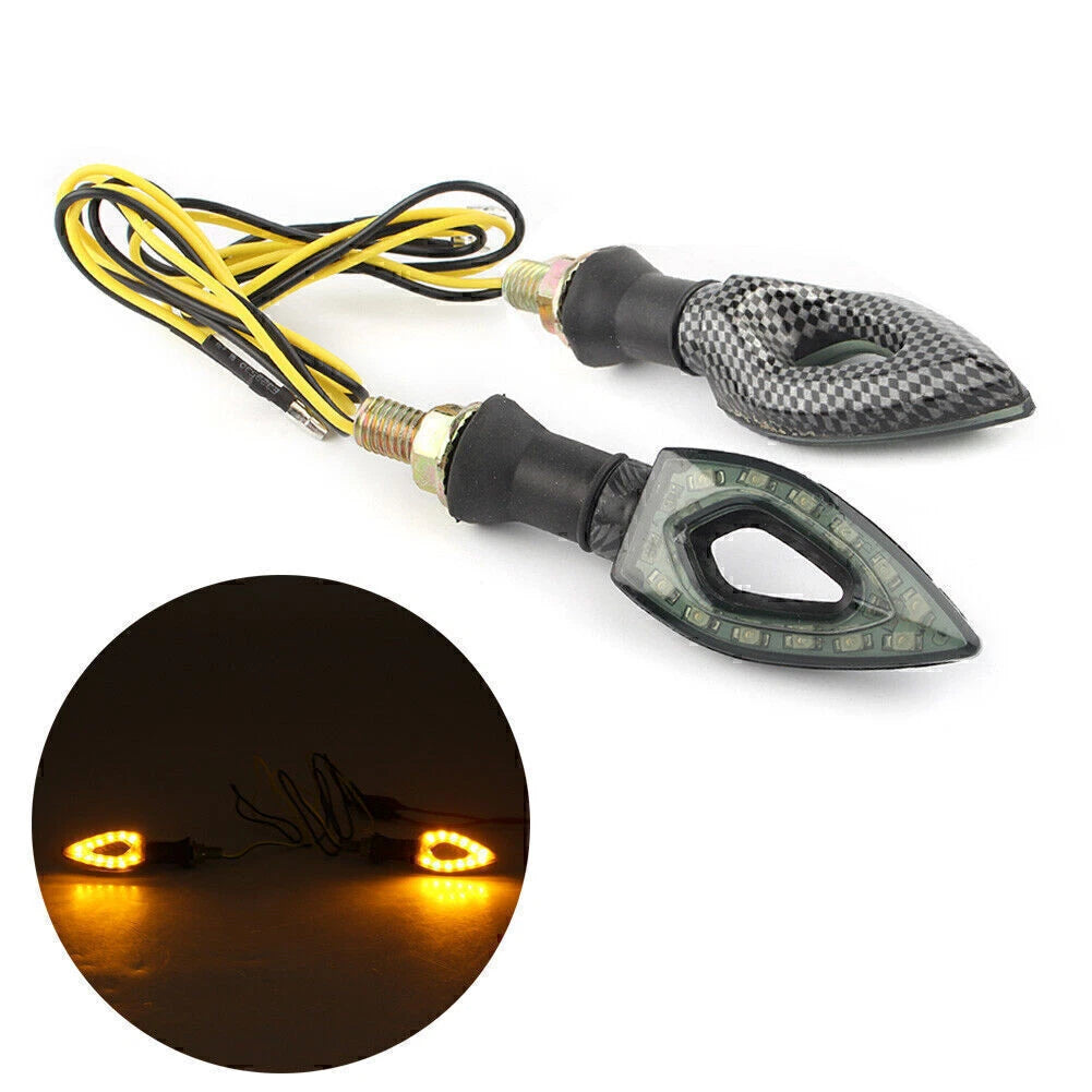 12V LED Turn Signal Indicator Blinker Amber Light for Universal Models