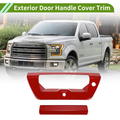 Exterior Trim Tailgate for Ford F150 Red ABS 2 x Covers (2015-2020)