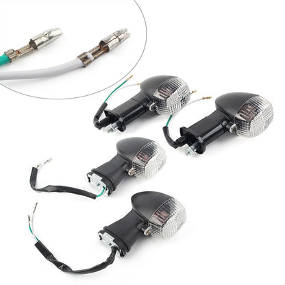 Clear Front Rear Turn Signal Lights for Kawasaki Ninja ZX12R ZX9R ZX7R (2000-2006)