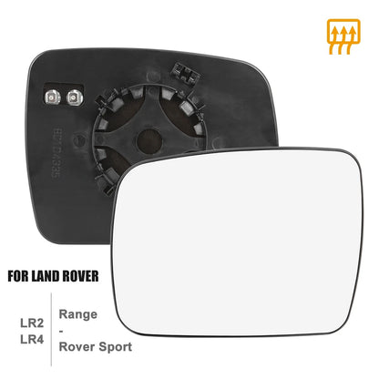 Heated Mirror Glass with Backing Plate Driver Side LH for Land Rover LR2 LR4