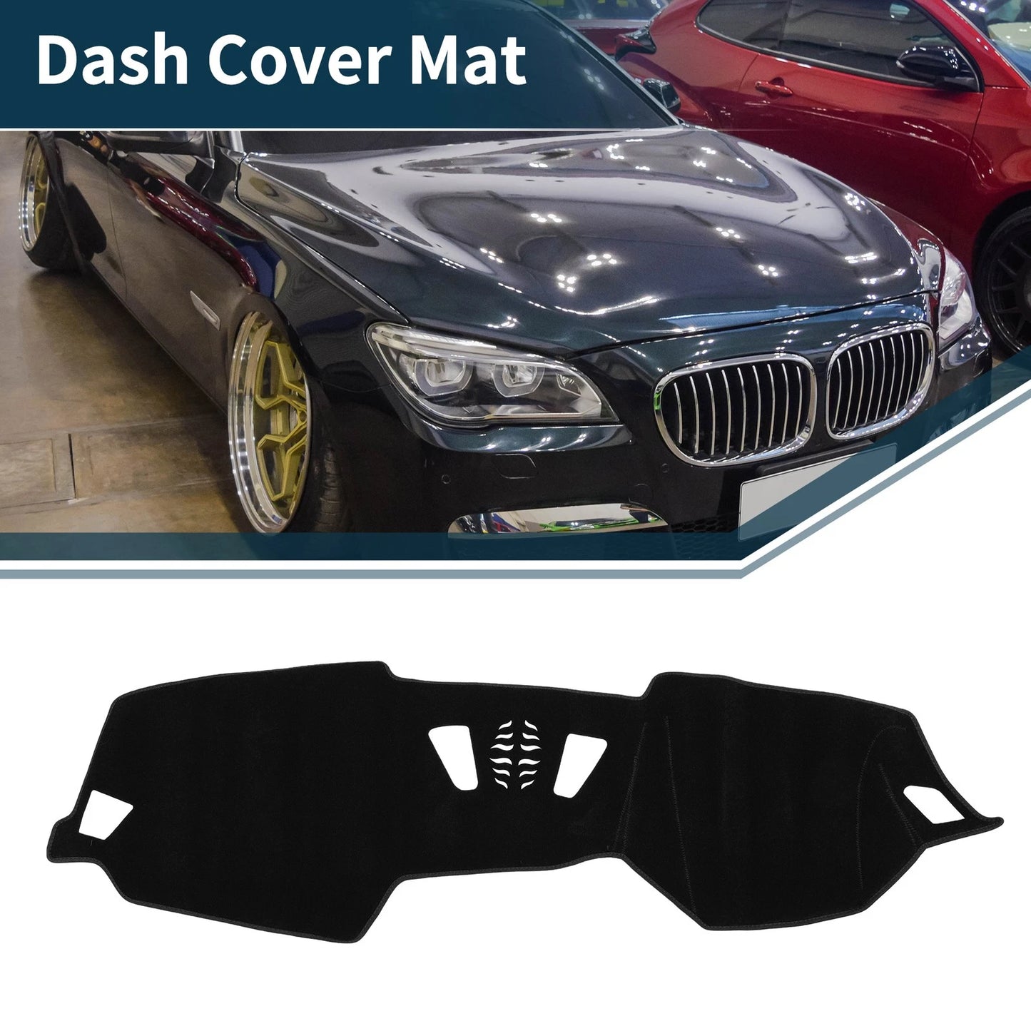 Dashboard Cover Mat for BMW 4 Series (2021) - Sun Protector Pad Black