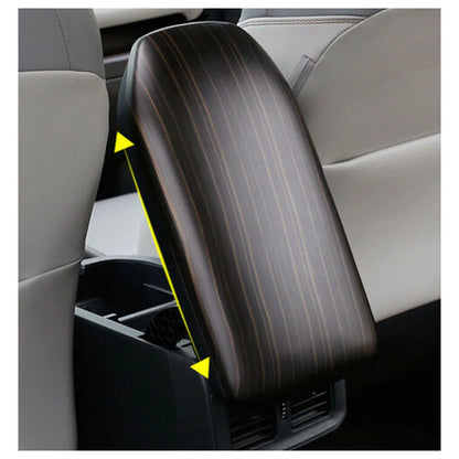 Wood Grain Armrest Storage Box Cover Trim for Toyota RAV4 (2019-2021)
