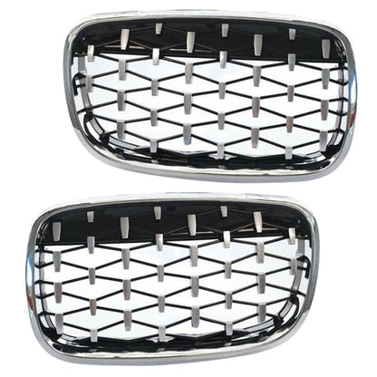 2 x Kidney Radiator Grille for BMW X5 E70, X6 E71, E72 Hybrid (2007-2013)