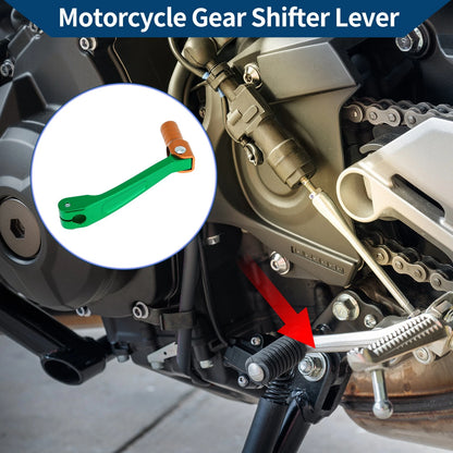 Folding Gear Shifter Lever for Honda CRF150F Green and Orange (2003–2017)