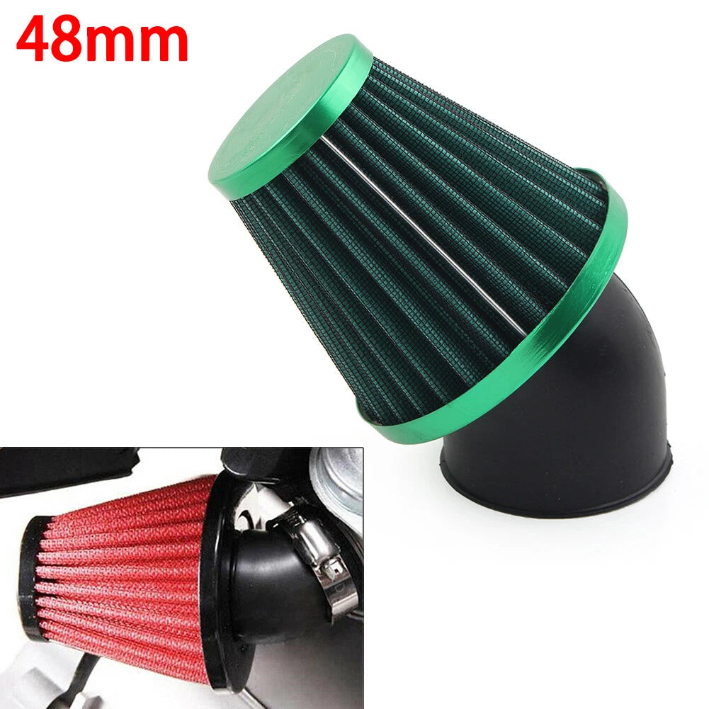 48mm Air Intake Filter Cleaner for Green Rubber Bend Inlet - Stainless Steel Mesh