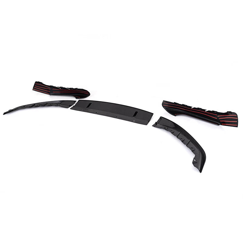 Black Lower Splitter 4 x Front Bumper Spoiler Lip for BMW G30 G31 M Sport (2017-2020)
