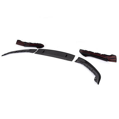Black Lower Splitter 4 x Front Bumper Spoiler Lip for BMW G30 G31 M Sport (2017-2020)