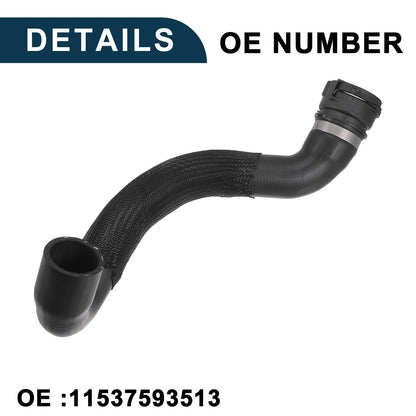 Radiator Hose for BMW 535i (2008-2010) - Engine Coolant Water Hose Black 1 Pc