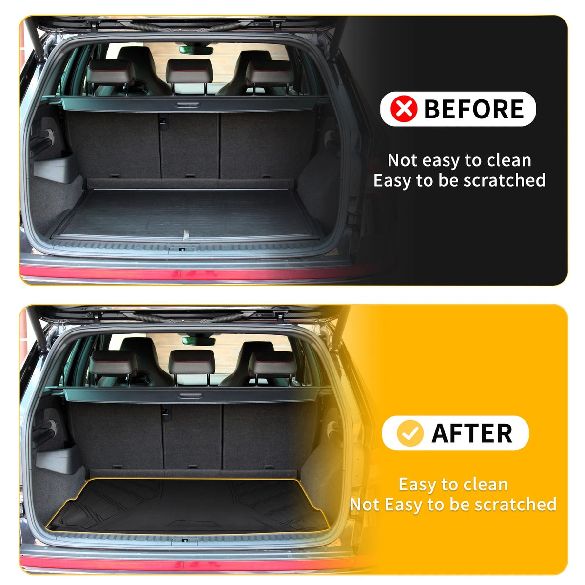 Rear Trunk Mat for BMW X5 5 Seats Upgrade TPE Cargo Liner (2014-2018)