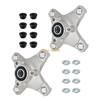 Front Left/Right Wheel Hubs & Lug Nuts for Honda TRX250X TRX400X (2009–2014)