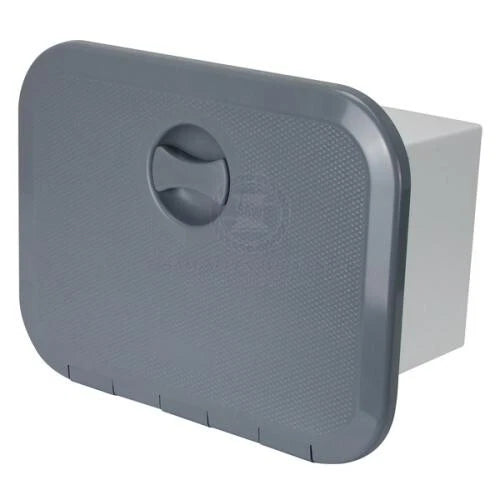 Access Hatch Storage Box for Caravan/Boat/RV Grey Lid 3 Drawers