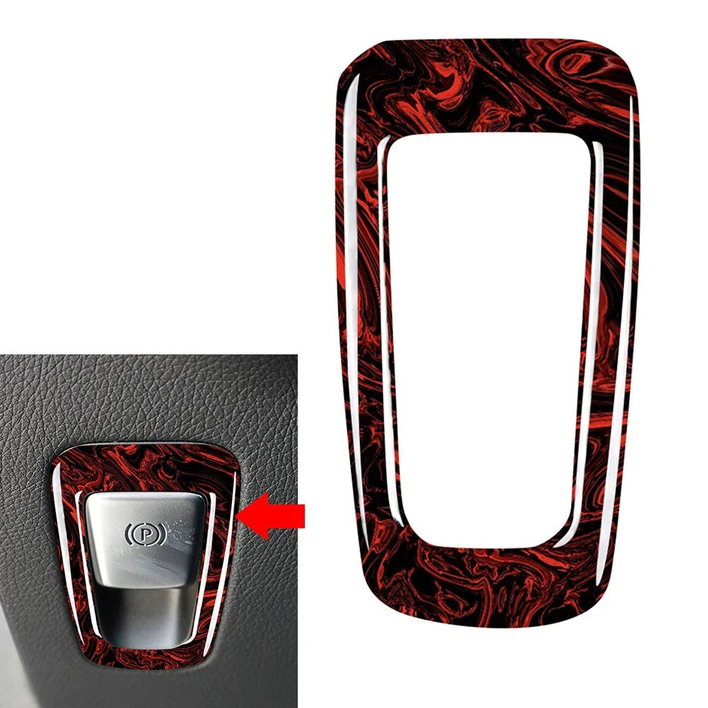 Fire Red Hand Brake Park P Button Trim for Mercedes GLC Class (2015-2018)