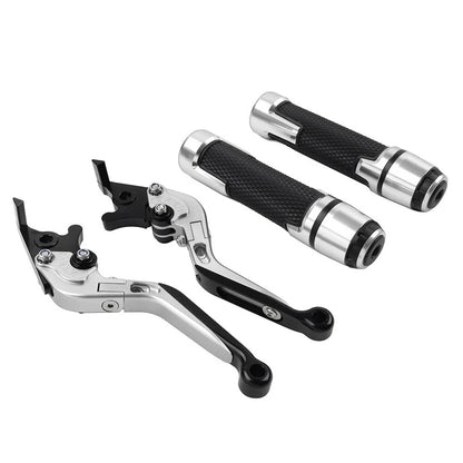 Silver Extendable Brake Clutch Lever Grip Set for BMW F800R (2009-2018)
