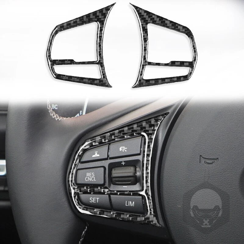 Carbon Fiber Steering Wheel Button Cover Trim for Toyota Supra A90 2019-2022