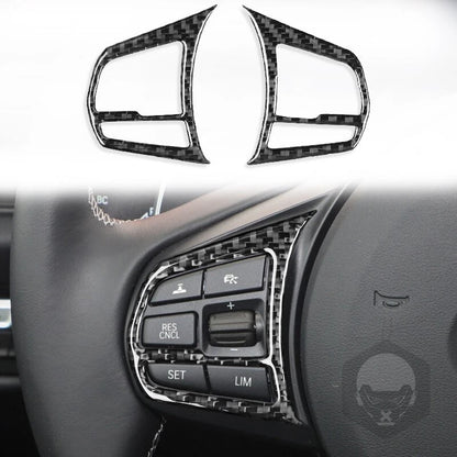 Carbon Fiber Steering Wheel Button Cover Trim for Toyota Supra A90 2019-2022