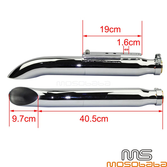 19'' Turn Out Exhaust Mufflers for Harley Cafe Racer & Suzuki VL 125 800