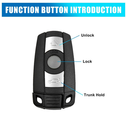 Car Key Fob Shell Case KR55WK49127 for BMW 1 3 5 6 7 Series (2006-2013)